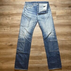 Y's Yohji Yamamoto Spotted Horse Selvedge Jeans 32x36 Whiskered Faded Japan RARE